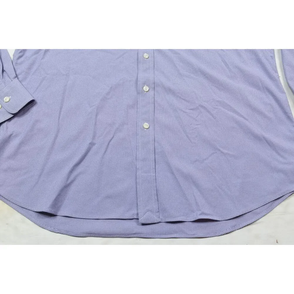 Polo Ralph Lauren Performance Shirt Mens Large Purple Nailhead Long Sleeve